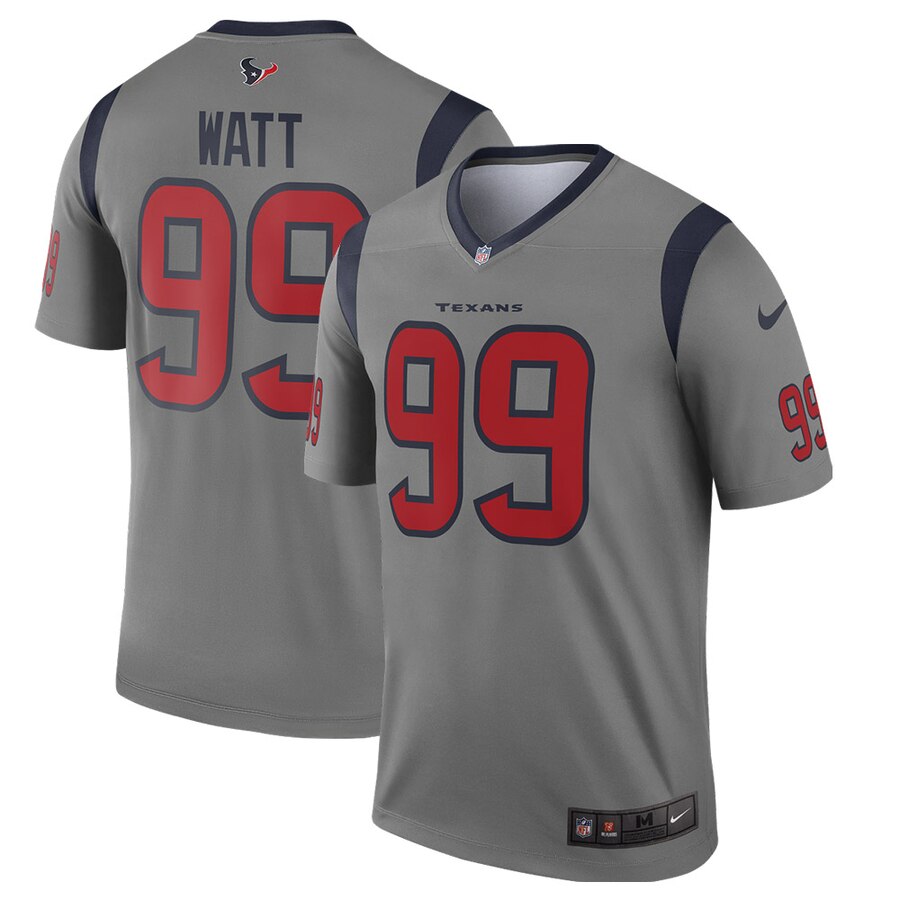 Men Houston Texans 99 Watt grey Nike Limited NFL Jerseys